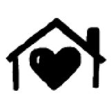 Heart in home icon