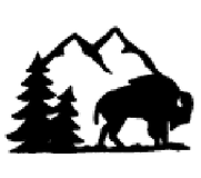 Bison with mountain icon