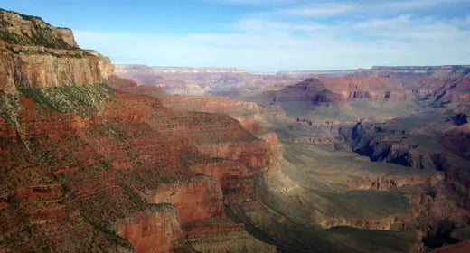Image of a brightly colored canyon seen when hiking.
