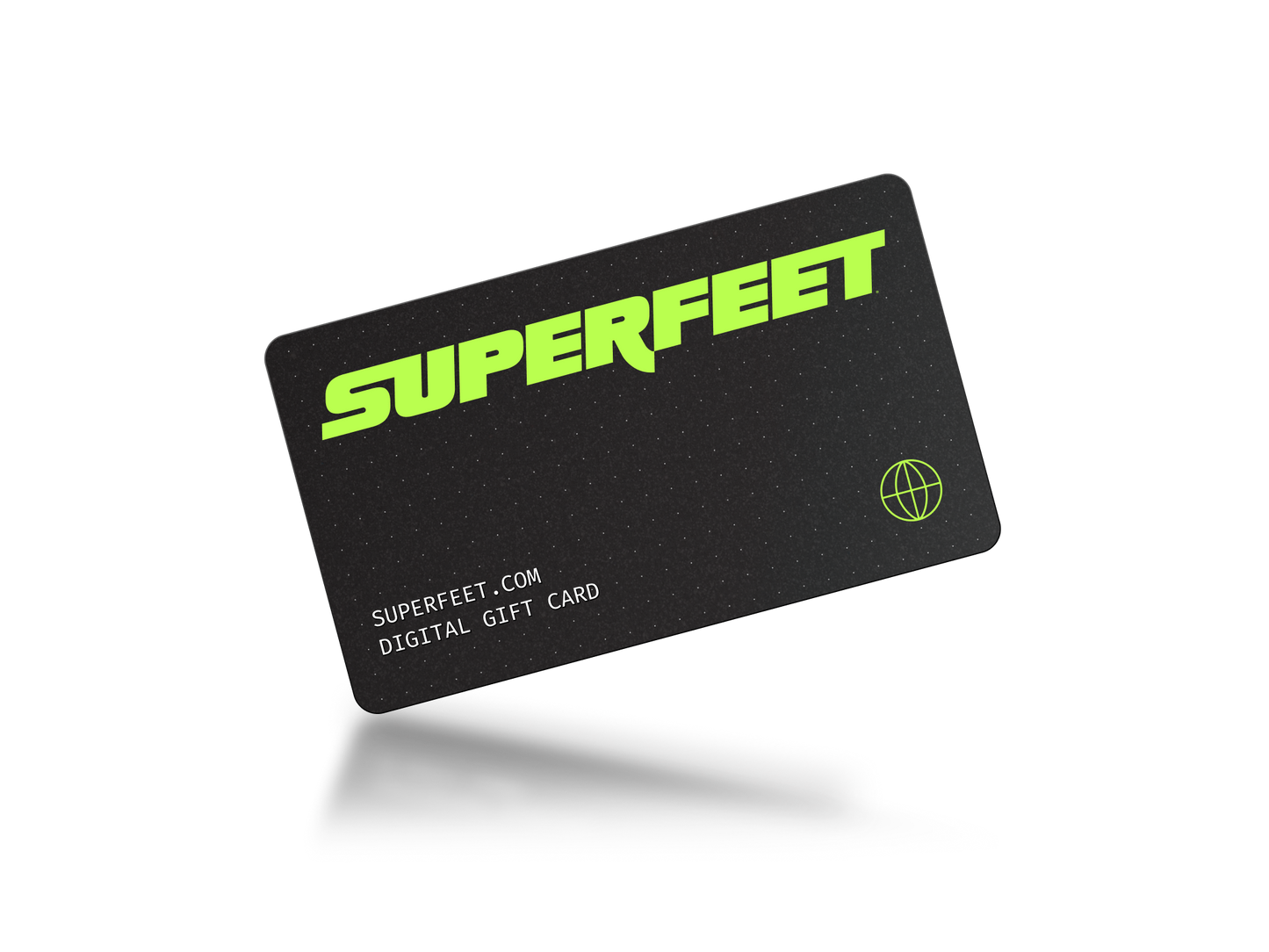 Superfeet digital gift card on a white background