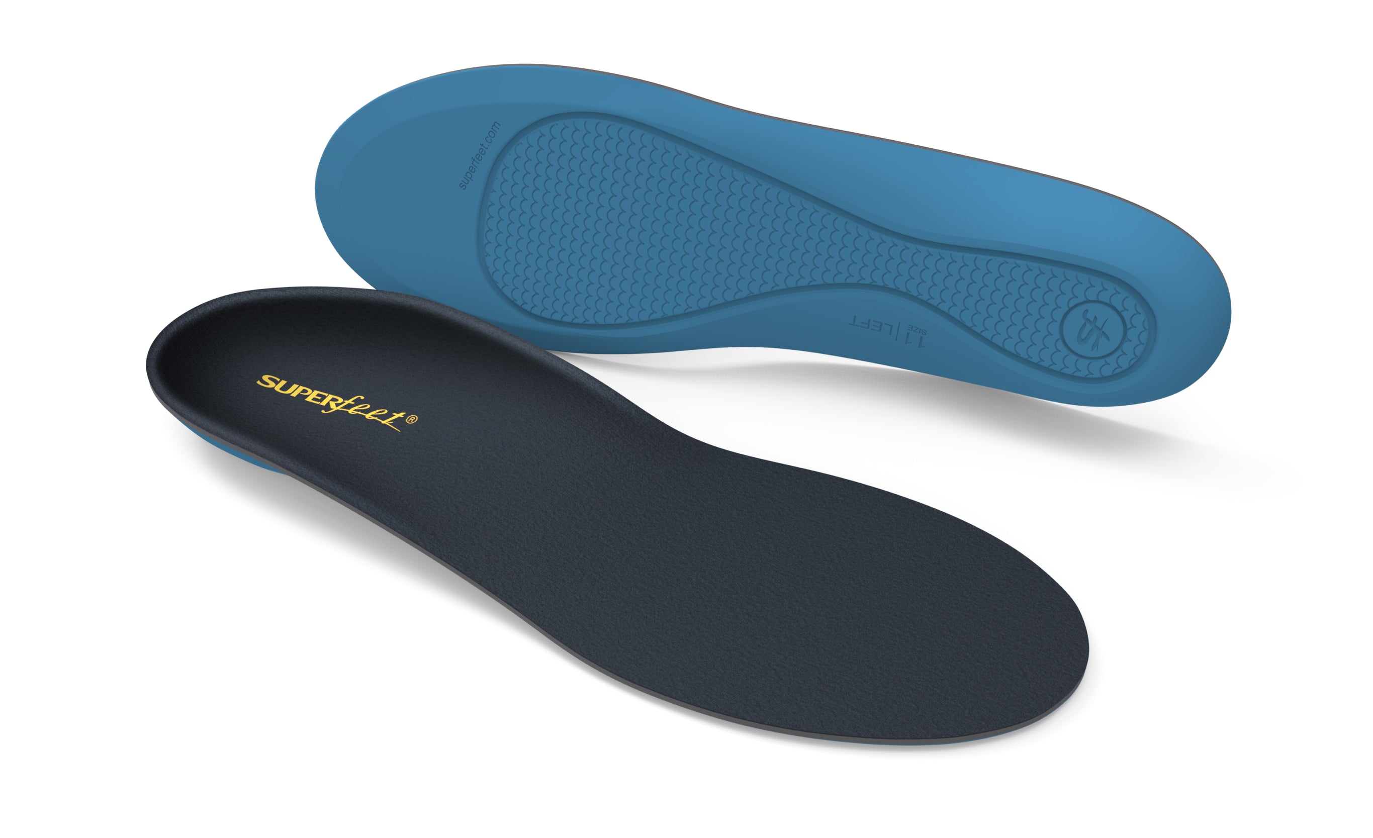 A pair of Superfeet's Work Memory Insole against a white background. 