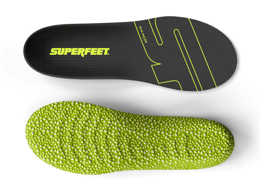 Superfeet's Run Pacer Insole against a white background. 