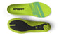 A pair of Superfeet's Run Pacer Elite insoles against a white background, depicting the top and bottom of the insole. 