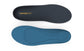 A pair of Superfeet's Work Memory Insole shown from the top and bottom of the insole against a white background. 