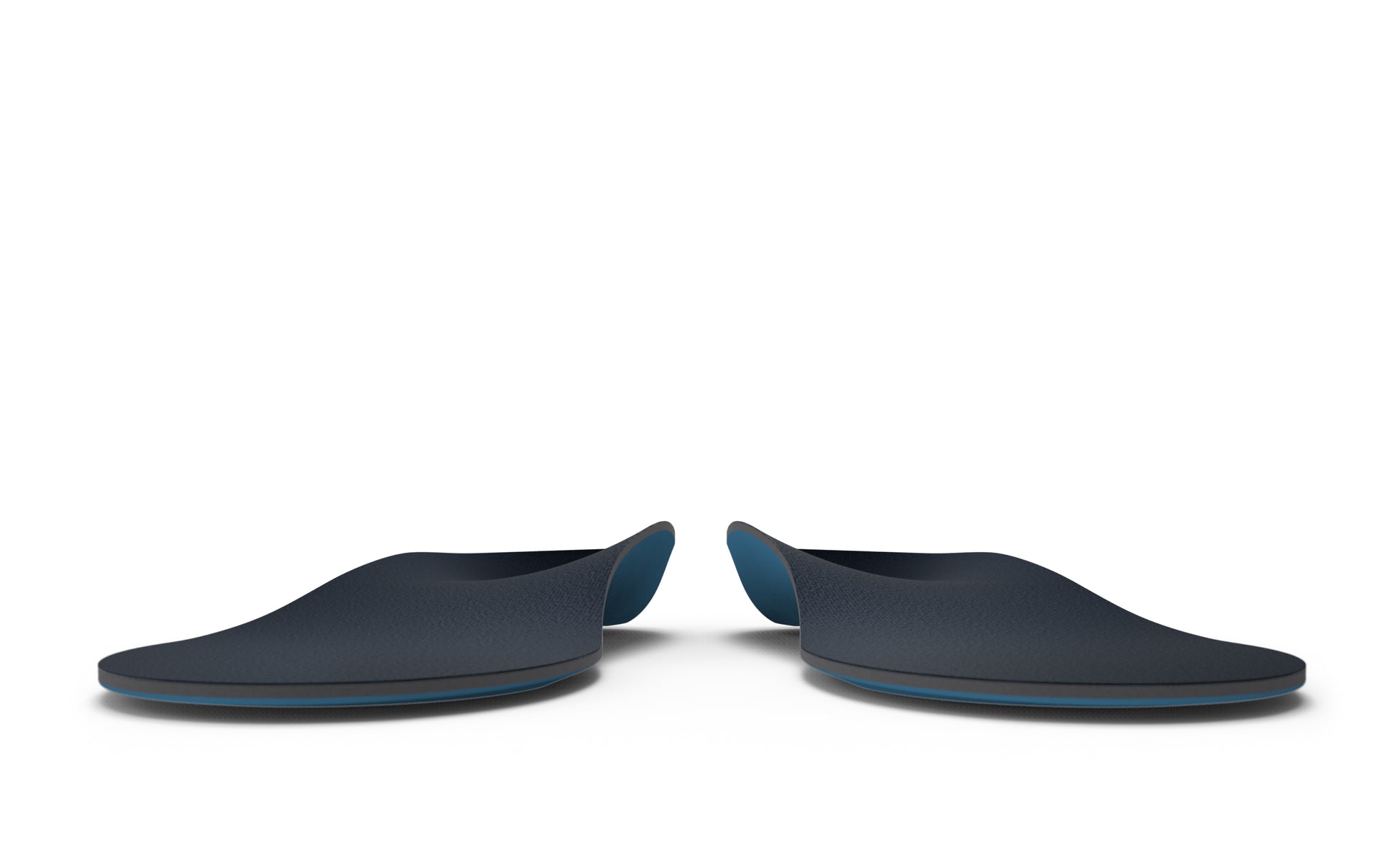 A pair Superfeet's Work Memory Insole shown from the front against a white background. 