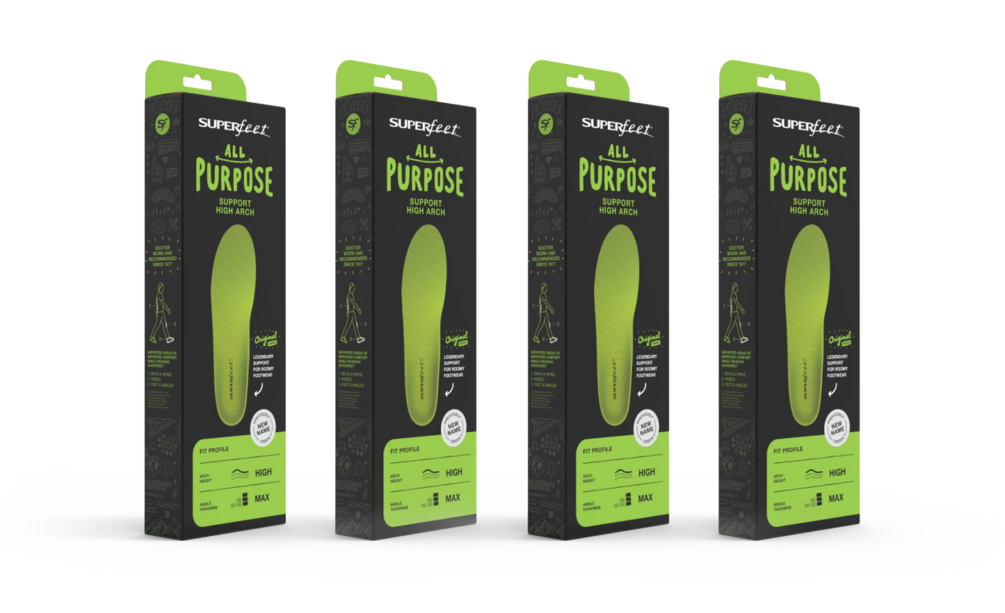 All-Purpose Support High Arch 4-Pack