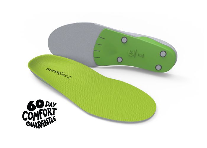 New Superfeet wideGREEN High Orthotic Insoles for Wide Feet Size G Men 13 1/2-15 