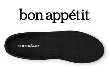 Superfeet CARBON insole pictured with “Health” magazine logo