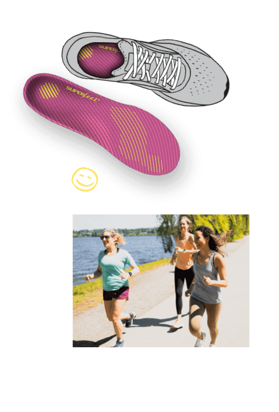 Better together insole and shoe with running partners icon and image