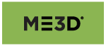 Stylized ME3D text logo 