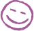 Purple smiley face illustrated icon